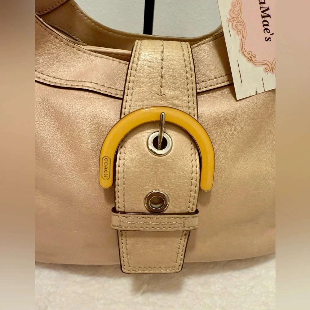 Coach Vintage Lynn Soho Champagne Beige Leather Shoulder Bag - Picture 3 of 8
